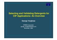 Selecting and Validating Detergents for CIP Applications- An ... - A3P