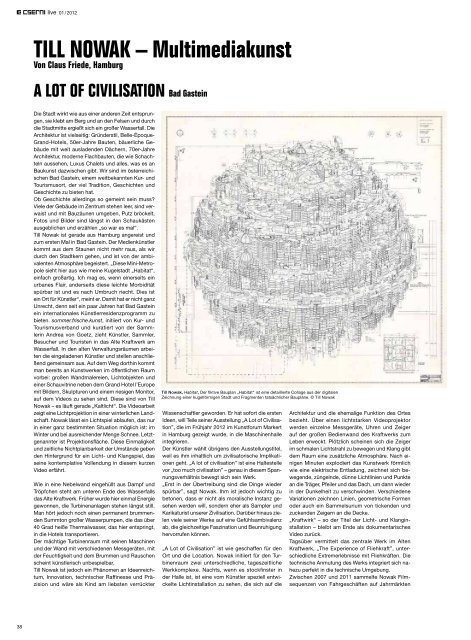 Erstausgabe Csernilive Architektur/Raum/Kunst Martin Cserni, Oktober