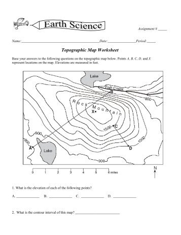 Topographic Map Reading Worksheet Answer Key Promotiontablecovers