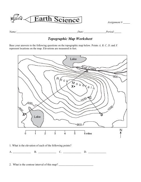 earth science topographic map worksheet answer key Topographic Map Worksheets earth science topographic map worksheet answer key