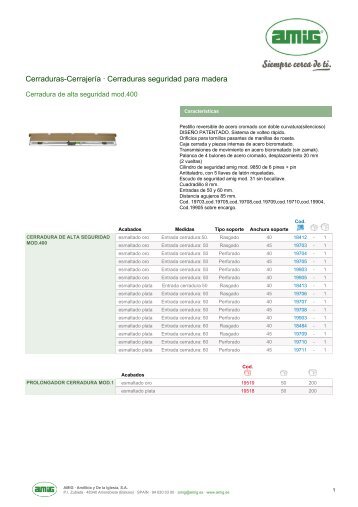 Cerraduras-Cerrajería · Cerraduras seguridad para madera