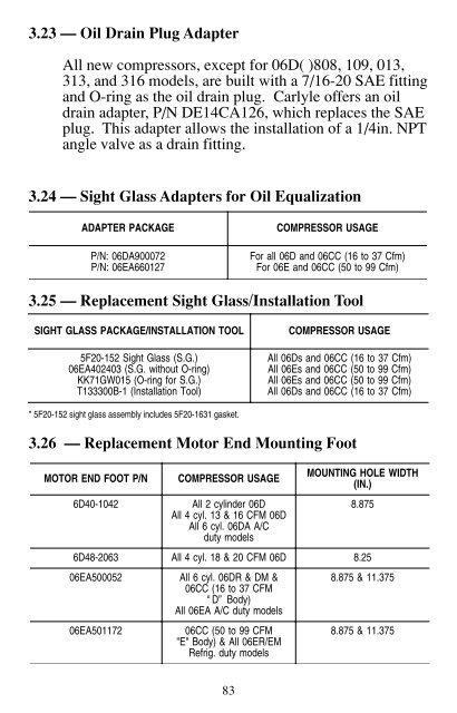 Carrier Compressors Service Guide