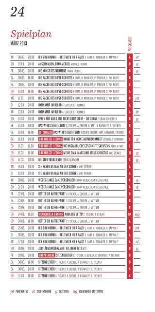 Spielplan - Academixer