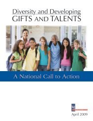 Diversity and Developing Gifts and Talents: A National Call to Action