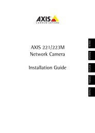 AXIS 221/223M Network Camera Installation Guide