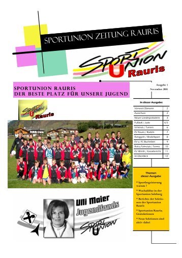 Sportunion Zeitung 11-2001 - Rauris