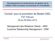 Conseil pour la promotion de Master IGEL - GD MAROC