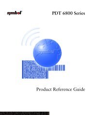 PDT 6800 Series Product Reference Guide - Symbol