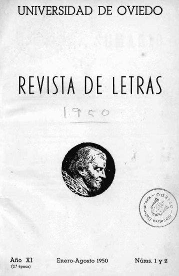 REVISTA DE LETRAS - Repositorio de la Universidad de Oviedo