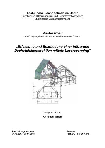 Laserscanning eines hÃƒÂ¶lzernen Dachstuhls - Beuth Hochschule fÃƒÂ¼r ...