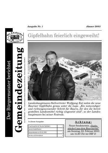 Gemeindezeitung - Rauris