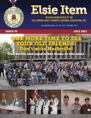 elsie item issue 76 july 2011 - USS Landing Craft Infantry National ...