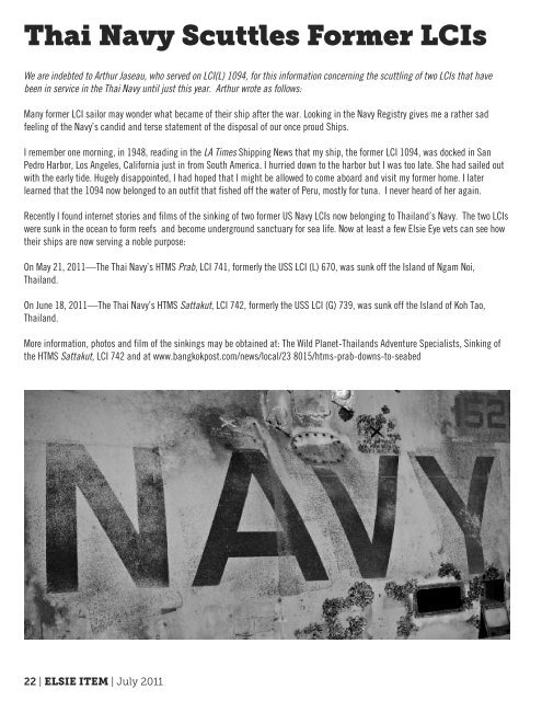 elsie item issue 76 july 2011 - USS Landing Craft Infantry National ...