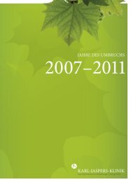 "Jahre des Umbruchs 2007-2011".pdf - in der Karl-Jaspers-Klinik