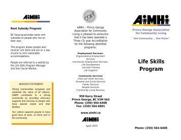 Life Skills Program - AiMHi