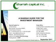 a shariah guide for the investment manager - Shariah Capital