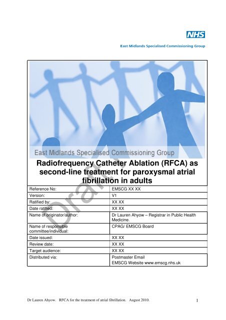 Radiofrequency Catheter Ablation (RFCA) as second-line ... - NHS