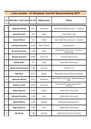 Lista uczniÃƒÂ³w - XI Olimpiada Techniki Samochodowej 2010