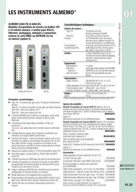 Capteur de température CTN avec connecteur ALMEMO®