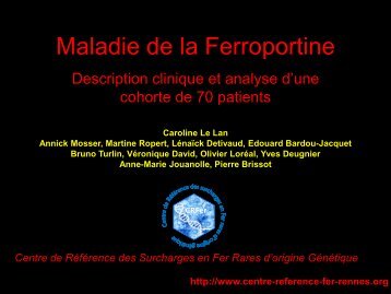 Maladie de la ferroportine - Afef
