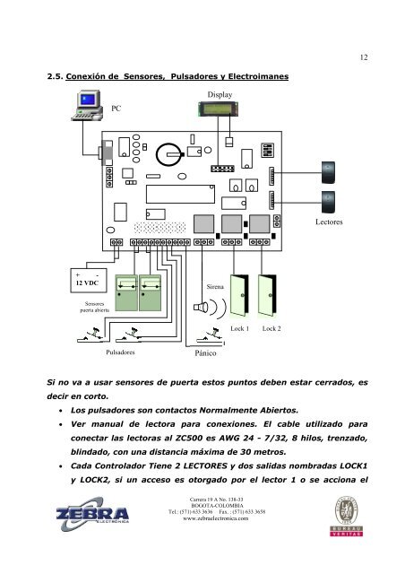 ultimo MANUAL ZC500 hardwareSep-08-06 - Zebra Electronica