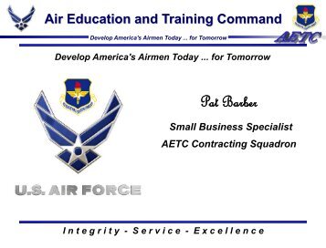 Pat Barber - Army Medical Command, Office of Small Business ...