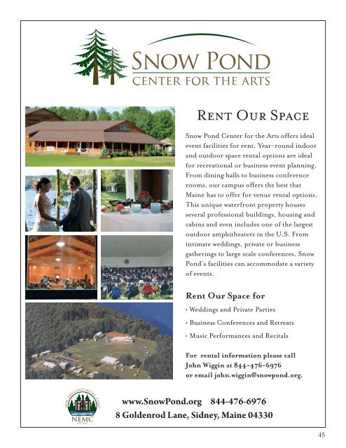 Snow Pond Center for the Arts  - Summer Concert Series