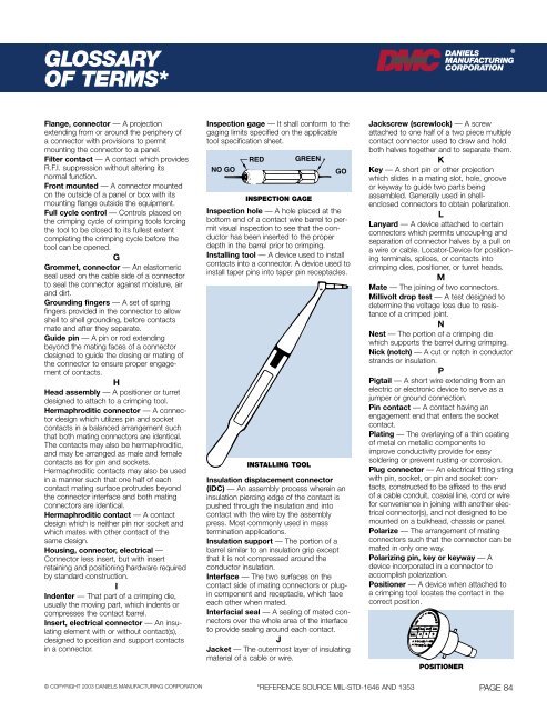 Connector Tooling Guide - AeroElectric Connection