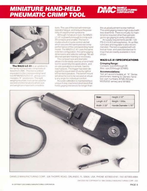 Connector Tooling Guide - AeroElectric Connection