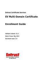 EV Multi-domain Certificate Enrollment Guide - Entrust
