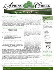 Spring Creek Living - Community Association website Registration ...