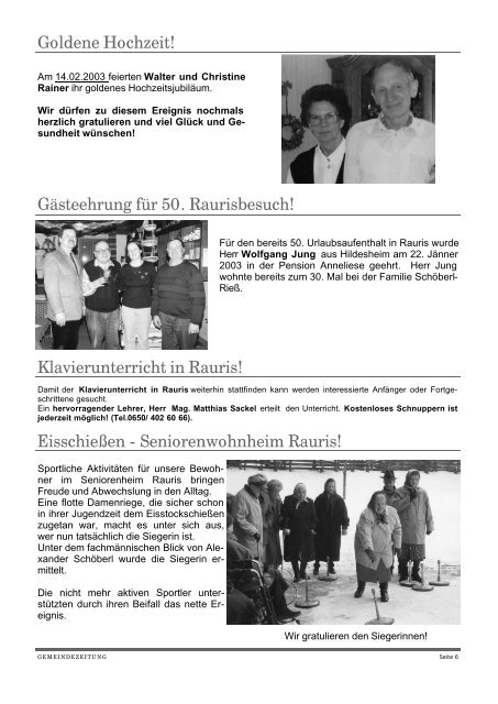 Gemeindezeitung - Rauris