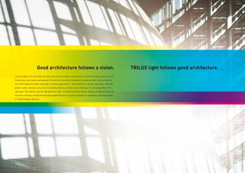 TRILUX supply systems for intensive care units