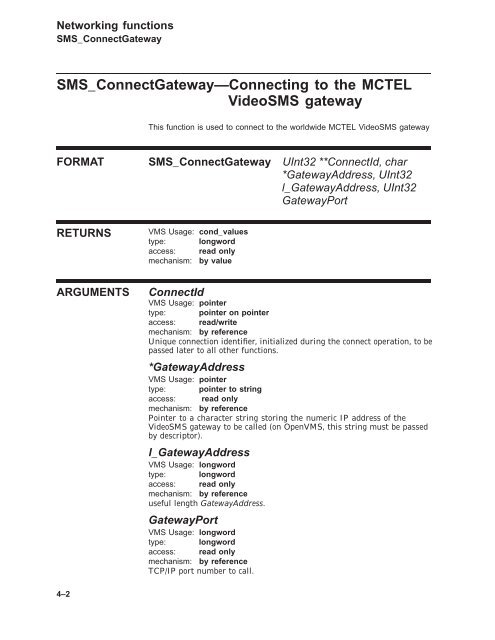 VideoSMS/Client Application Programming Interface ... - MCTel