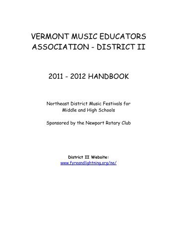 vermont music educators association - district ii - the Stowe School ...