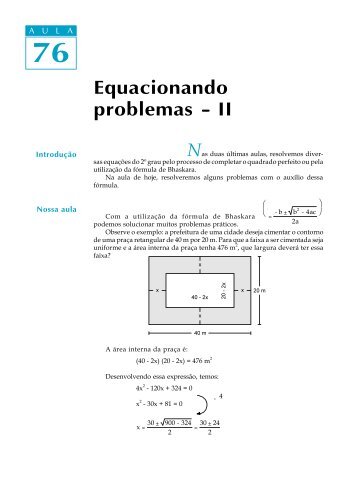 76. Equacionando problemas - II - Passei.com.br