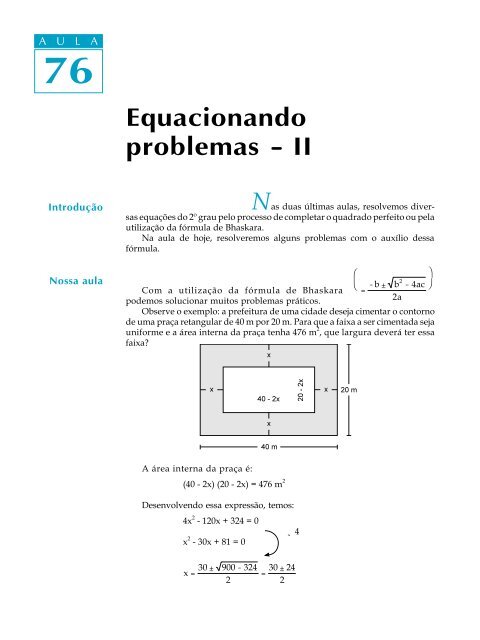 76. Equacionando problemas - II - Passei.com.br