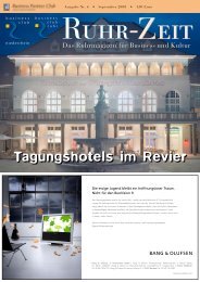 Tagungshotels im Revier - business club ruhr ev