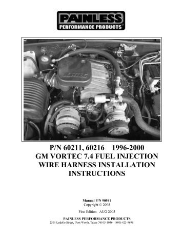 GM 1996 - 2000 Vortec 7.4L V8 Fuel - Painless Wiring