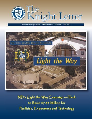Knight Letter Working Copy for Reference.qxd - Notre Dame High ...