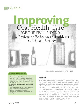 Coleman_Improving Oral Health Care for the Frail Elderly.pdf