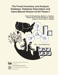 The Forest Inventory and Analysis Database - USDA Forest Service