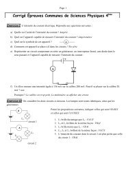 CorrigÃ© Ãpreuves Communes de Sciences Physiques 4Ã¨me - Free