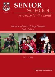 preparing for the world - Dulwich College Shanghai