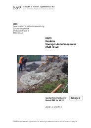Beilage 2, Geotechnischer Bericht - Kehrichtverwertung ZÃ¼rcher ...