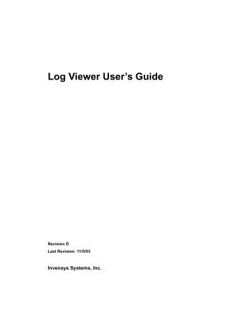 Log Viewer User's Guide - Platforma Internetowa ASTOR