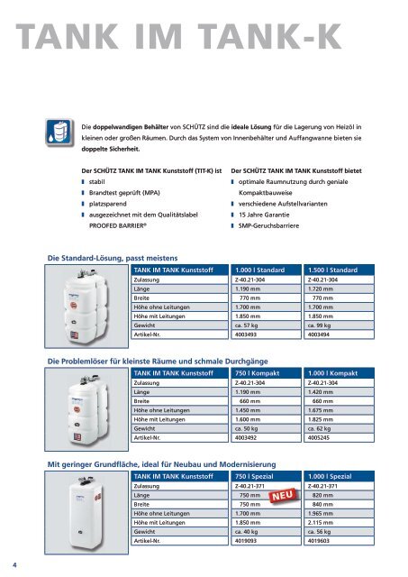 SCHÜTZ TANK IM TANK – die moderne ... - Heaterman.de