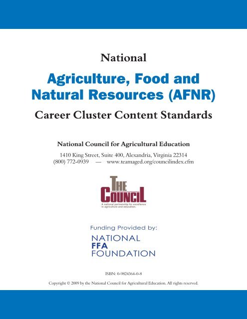 AFNR Standards - National FFA Organization