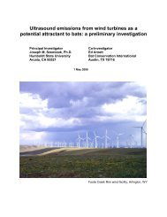 Ultrasound emissions from wind turbines as a potential attractant to ...