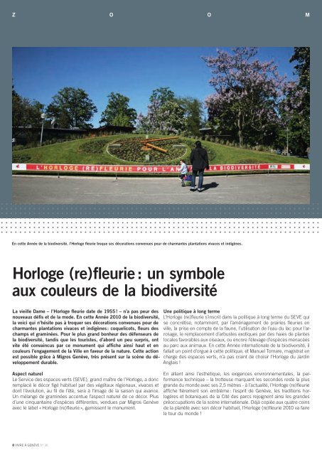 Magazine Vivre Ã  GenÃ¨ve no 36 - Ville de GenÃ¨ve